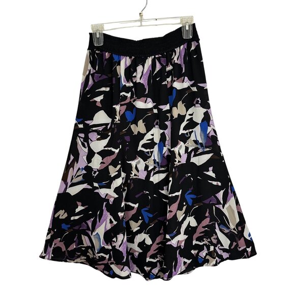 Dana Buchman Petite Artsy Multicolor Maxi Skirt PL Fully Lined Boho Whimsy - Picture 1 of 8